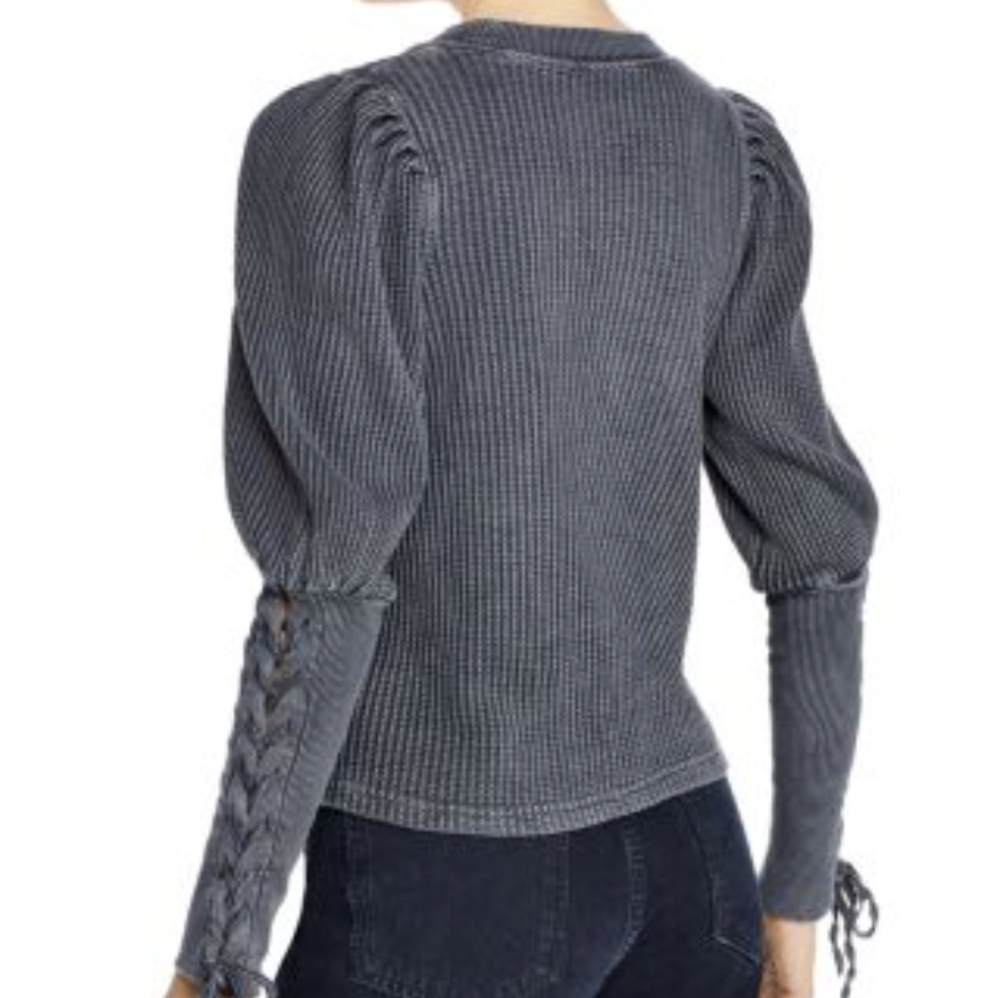FREE PEOPLE Lace Up Sleeves Princess Longsleeve